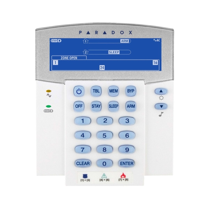K35 - Teclado LCD de ícones para 32 zonas