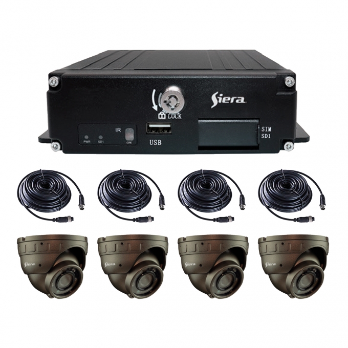 KIT MDVR - Kit DVR Veícular com 04 Câmeras